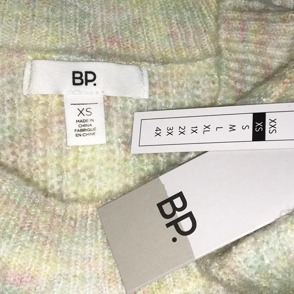 BP Nordstrom Marl Knit Pullover Sweater Pastel XS - Picture 9 of 10